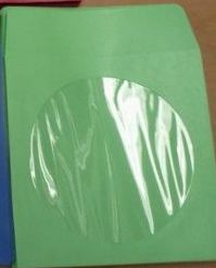 CD/DVD Sleeve - Green Paper with Flap & Window from Am-Dig