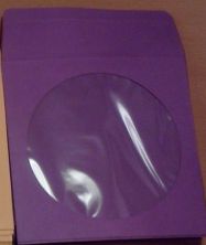 CD/DVD Sleeve - Purple Paper with Flap & Window from Am-Dig