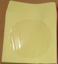 CD/DVD  Sleeve - Yellow Paper with Flap& Window from Am-Dig