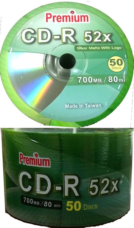 Premium/CMC 80min/700mb Shiny Silver CD-R from Am-Dig