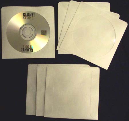 CD / DVD White Sleeve - Paper w/ Window & No Flap from Am-Dig