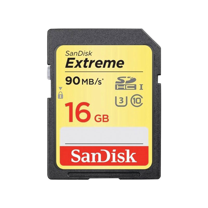 SanDisk SDSDXNE-016G-ANCIN Extreme SDHC Memory Card 16GB Class 10/UHS-I U3 from Am-Dig