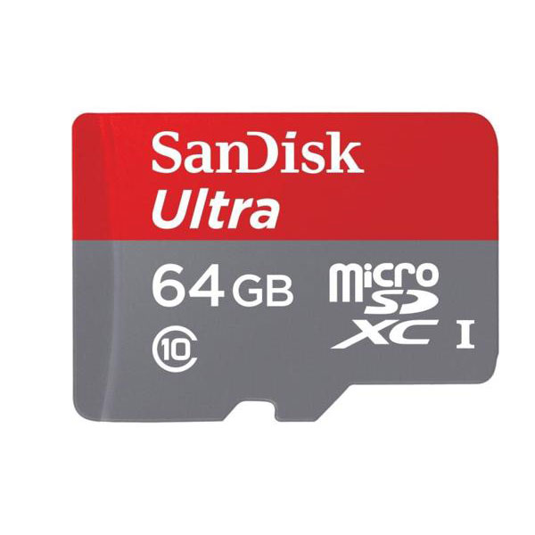 SanDisk SDSQUNC-064G-AN6MA Ultra microSDHC Memory Card 64GB Class 10/UHS-I With Adapter from Am-Dig
