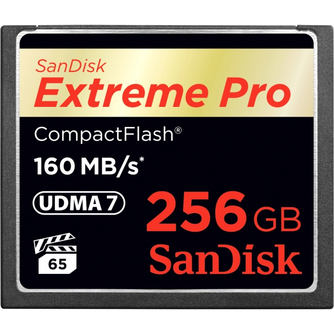 SanDisk SDCFXPS-256G-A46 Extreme Pro CompactFlash Memory Card 256GB 160 Mbps from Am-Dig