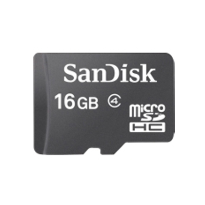 SanDisk microSDHC Memory Card, 16GB, SDSDQ-016G-A46, Class 4 from Am-Dig