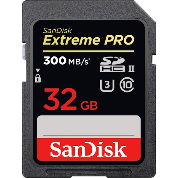 SanDisk SDSDXPK-032G-ANCIN Extreme Pro 300/26 32GB UHS-II UHS Speed Class 3 from Am-Dig