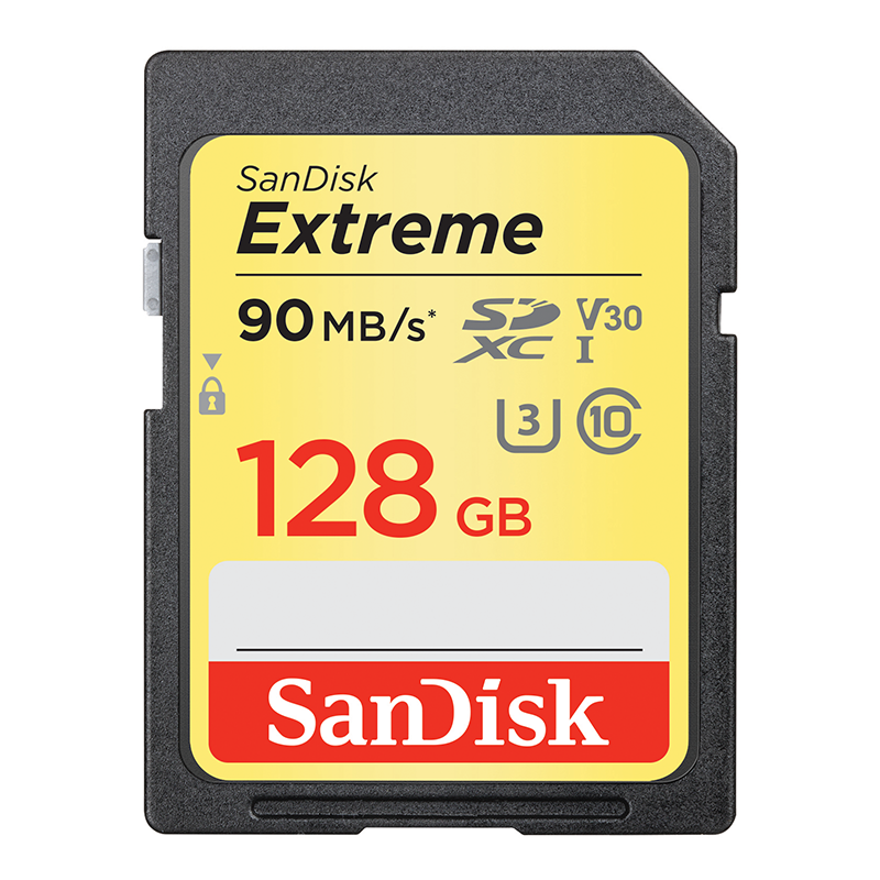 SanDisk SDSDXV5-128G-ANCIN Extreme SDXC Memory Card 128GB UHS-I up to 150MB/s from Am-Dig