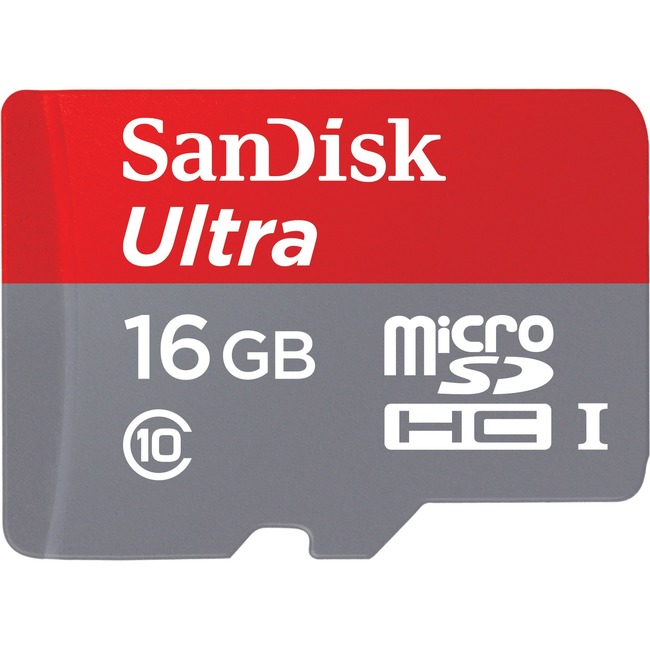 SanDisk SDSQUNC-016G-AN6IA Ultra microSDHC Memory Card 16GB Class 10/UHS-I from Am-Dig