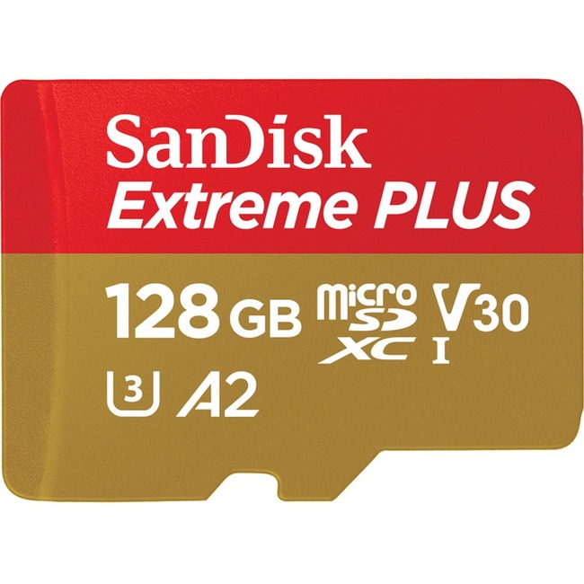 SanDisk SDSQXBZ-128G-ANCMA Extreme PLUS microSDHC Memory Card 128GB Class 10/UHS-I 170/90MB/s With Adapter from Am-Dig