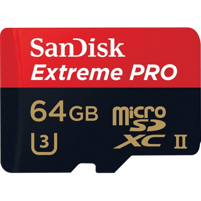 SanDisk SDSQXPJ-064G-ANCM3 Extreme Pro microSDXC Memory Card 64GB Class 10/UHS-II U3 USB 3.0 from Am-Dig