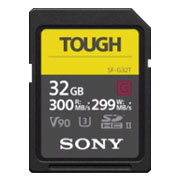 Sony SF-G32/T1 Memory Card 32GB UHS-II TOUGH SDHC CL10 V90 U3 Max R300MB/s W299MB/s from Am-Dig