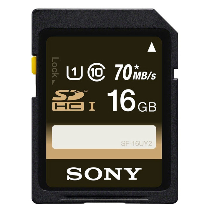 Sony SF16UY2/TQ SDHC Memory Card 16GB Class 10 from Am-Dig