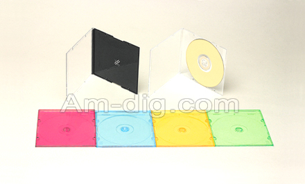 CD Jewel Case - MaxiSlim 5.2mm Black Single from Am-Dig