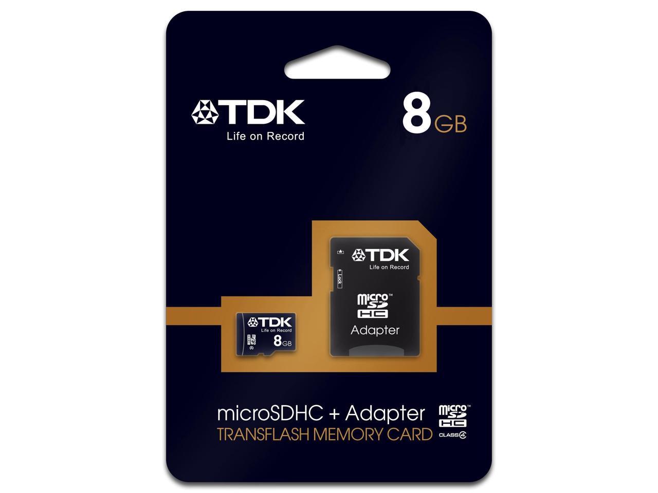 TDK 78537 MicroSDHC Memory Card 8GB Class 4