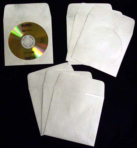 CD/DVD White Sleeve - Tyvek with Flap & Window from Am-Dig