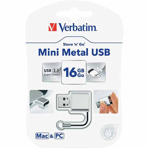 Verbatim 49839: Store n Go Mini Metal USB 16GB from Am-Dig