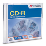 Verbatim 94795: CD-R 700MB 52x Printble White 50pk