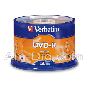 Verbatim 95101: Silver Branded, 4.7GB, 16x DVD-R