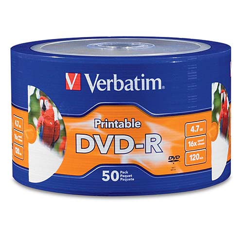 Verbatim 97167: DVD-R 16x White Inkjet Printable from Am-Dig