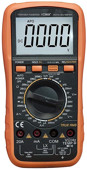 Victor VC9808+ LCD Display Digital Multimeter from Am-Dig