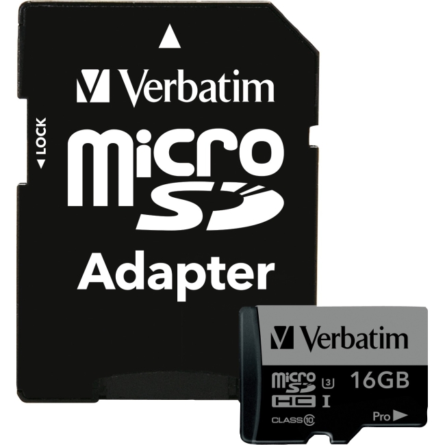 Verbatim 47040 Pro Memory Card 16GB microSDHC 600X from Am-Dig