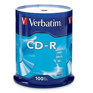 Verbatim 94554 700MB/80 min Silver Branded from Am-Dig