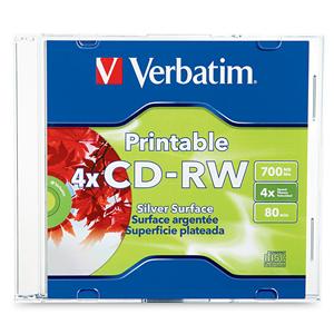  Verbatim 95117 700 MB 2x-4x 80 Minute Silver