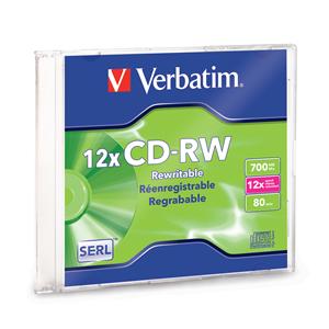 Verbatim 95161 CD-RW 700MB 4x-12x in Slim Case