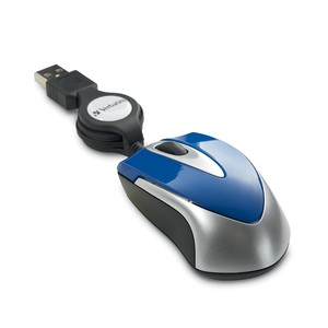 Verbatim 97249 Mini Travel Optical Mouse Blue from Am-Dig