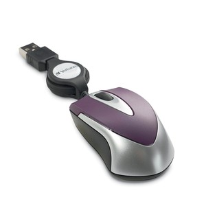 Verbatim 97253 Mini Travel Optical Mouse Purple from Am-Dig