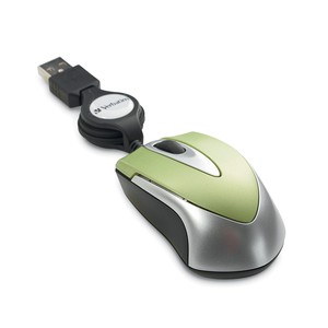 Verbatim 97254 Mini Travel Optical Mouse Green from Am-Dig