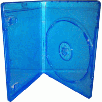 Blu-Ray Case - Light Blue Single 12mm With Clips