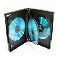 DVD Case - Black Triple DVD Holder