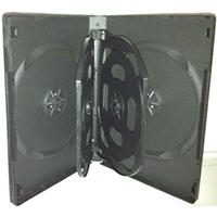 DVD Case - Black Five Disc Holder 22mm - Flip Tray