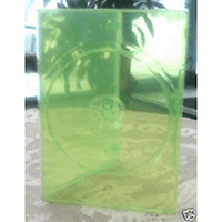 DVD Case - Single Transparent Green 14mm Spine