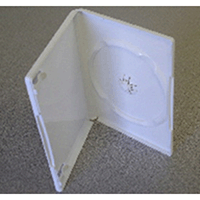 DVD Case - Glossy White Single 14mm Spine