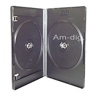 DVD Case - Black Double M-Lock Hub WIDE FORM
