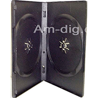 DVD Case - Black Double 14mm Push Hub