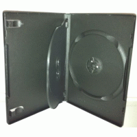 DVD Case - Black Triple 14mm With Flip Tray