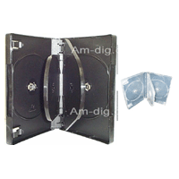 DVD Case - Clear Six Disc 27mm M-Lock Hub Design