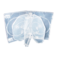 DVD Case - Clear Eight Disc 27mm M-Lock Hub Design