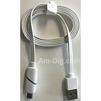 Earldom WZNB-06: LED Micro to USB Cable - White