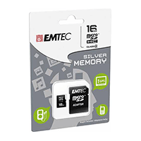 EMTEC ECMSDM16GHC4: Micro-SDHC 16GB Class-4 EMTEC ECMSDM16GHC4: Micro-SDHC 16GB Class-4