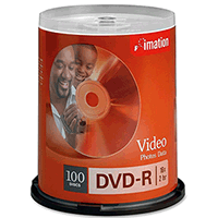 Imation 18059: DVD-R 16X Cakebox W/ Logo