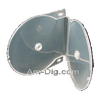 CD Case - Clam Shell Clear Single w/ Binder Holes