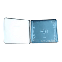 Tin CD/DVD Case Square Style no Window with Indent