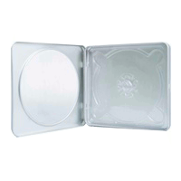 Tin CD/DVD Case Square Style w/ Window Clear Tray