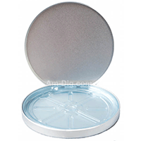 Tin CD/DVD Case Round D-Shape no Window Blue Tray