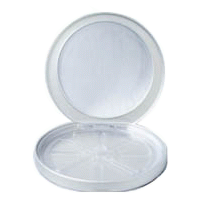 Tin CD/DVD Case Round D-Shape w/ Window Clear Tray