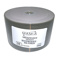 MAM-A 43816 GOLD CD-R 700MB White InkJet 50-Stack